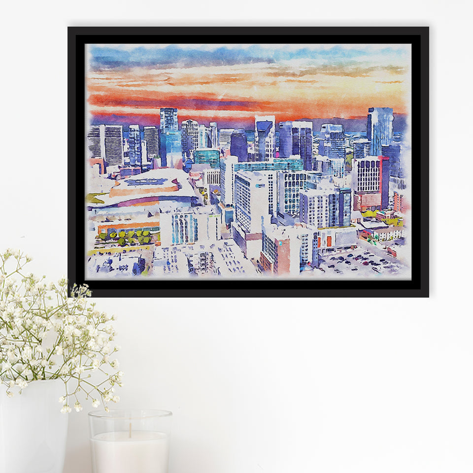 Nashville Watercolor Nashville Tennessee, Sport Art Prints Fan Gift, Framed Canvas Prints Wall Art Decor