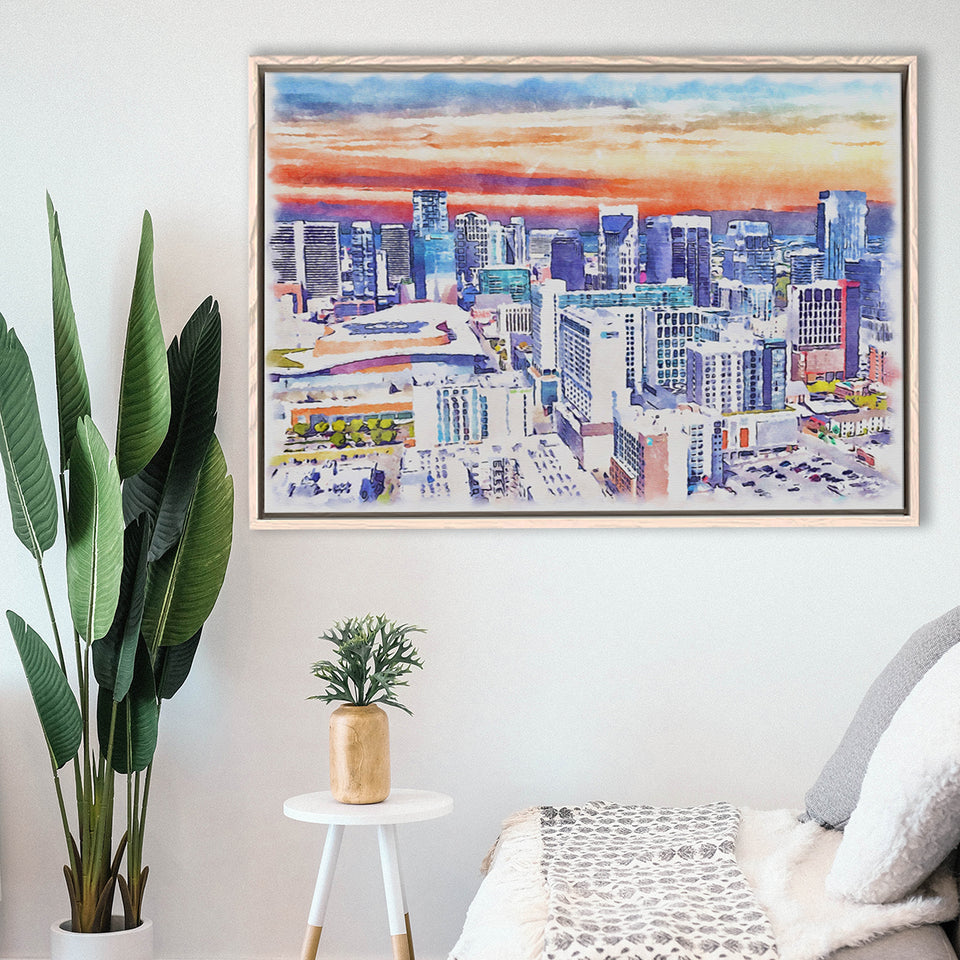 Nashville Watercolor Nashville Tennessee, Sport Art Prints Fan Gift, Framed Canvas Prints Wall Art Decor