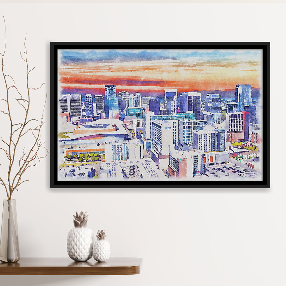 Nashville Watercolor Nashville Tennessee, Sport Art Prints Fan Gift, Framed Canvas Prints Wall Art Decor
