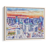 Nashville Watercolor Nashville Tennessee, Sport Art Prints Fan Gift, Framed Canvas Prints Wall Art Decor