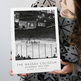 Nassau Coliseum New York Islanders Ice Hockey Lovers Black And White Art Canvas Prints Wall Art Home Decor