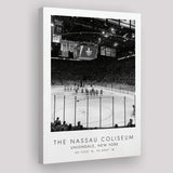 Nassau Coliseum New York Islanders Ice Hockey Lovers Black And White Art Canvas Prints Wall Art Home Decor