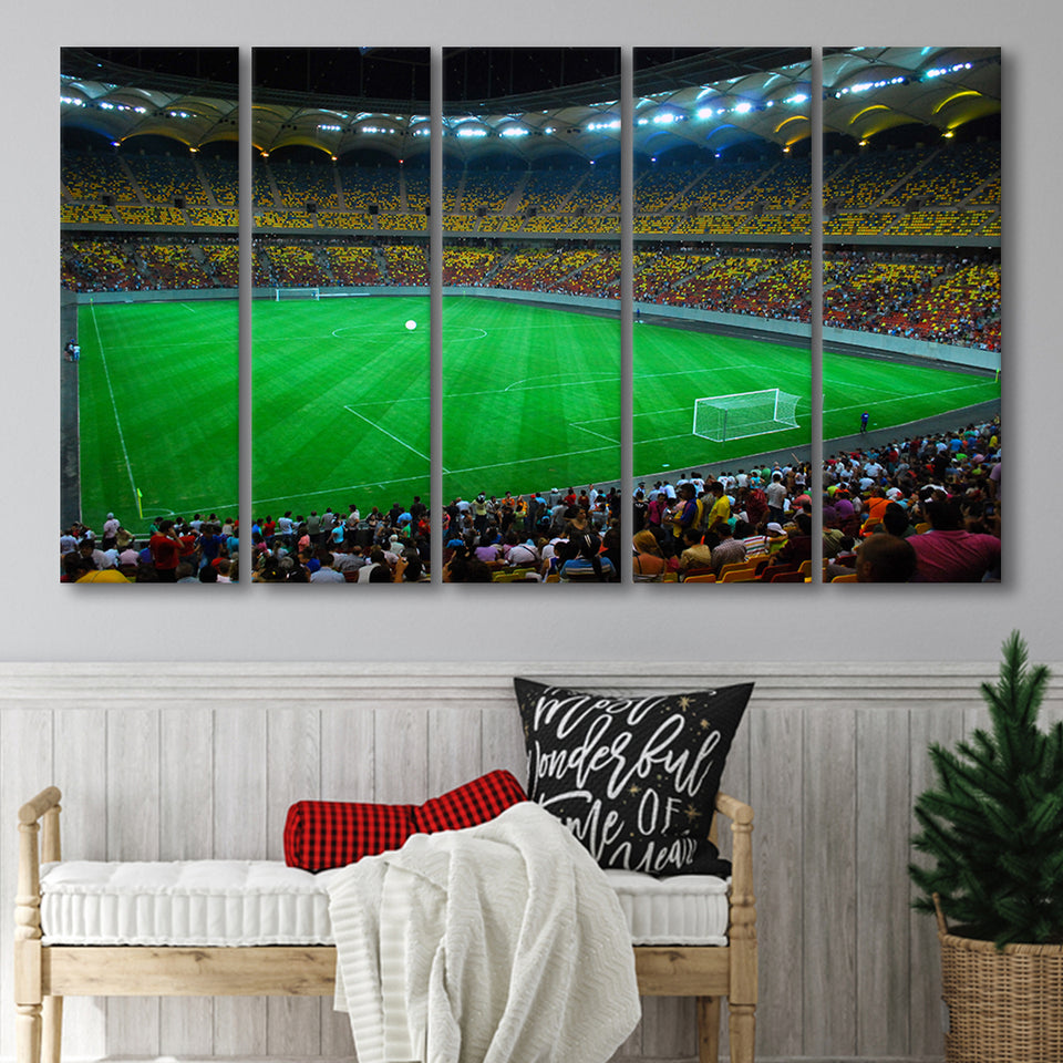 National Arena Bucharest, Stadium Canvas, Sport Art, Gift for him, Multi Panels B, Canvas Prints Wall Art Decor