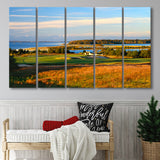 National Golf Links Of America Hole 17, Southampton, New York, 5 Panels Extra Large Canvas Prints Wall Art Decor
