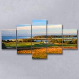 National Golf Links Of America Hole 17, Southampton, New York, Golf Art Print, 5 Panels Canvas Prints Wall Art Decor