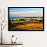 National Golf Links Of America Hole 17, Southampton, New York, Golf Art Print, Framed Canvas Prints Wall Art Decor, Floating Frame