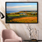 National Golf Links Of America Hole 17, Southampton, New York, Golf Art Print, Framed Canvas Prints Wall Art Decor, Floating Frame