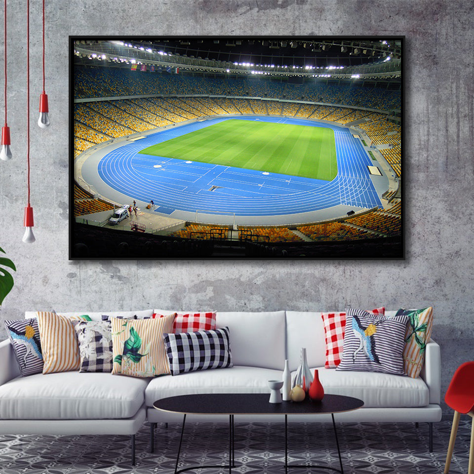 National Sports Complex, Stadium Canvas, Sport Art, Gift for him, Framed Canvas Prints Wall Art Decor, Framed Picture