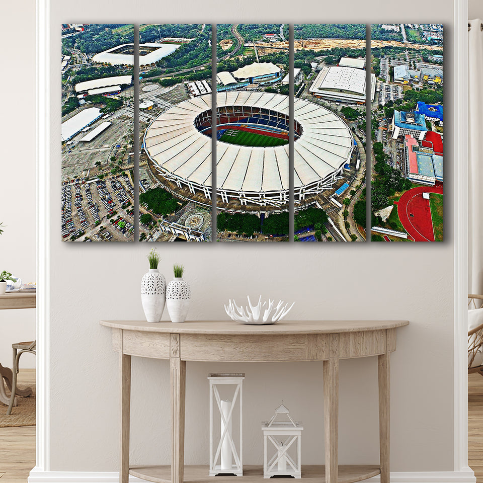 National Stadium Bukit Jalil, Stadium Canvas, Sport Art, Gift for him, Multi Panels B, Canvas Prints Wall Art Decor