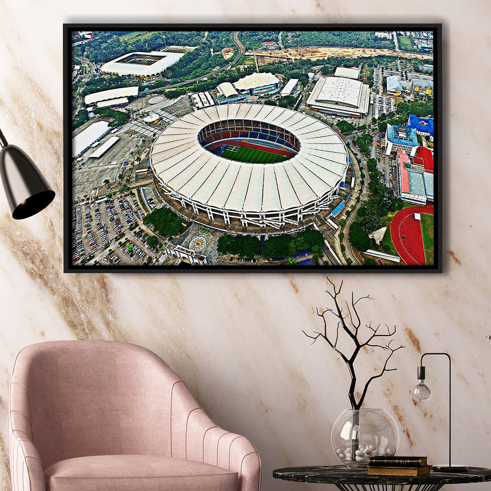 National Stadium Bukit Jalil, Stadium Canvas, Sport Art, Gift for him, Framed Canvas Prints Wall Art Decor, Framed Picture