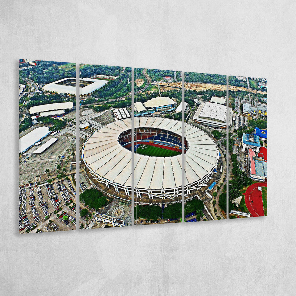 National Stadium Bukit Jalil, Stadium Canvas, Sport Art, Gift for him, Multi Panels B, Canvas Prints Wall Art Decor
