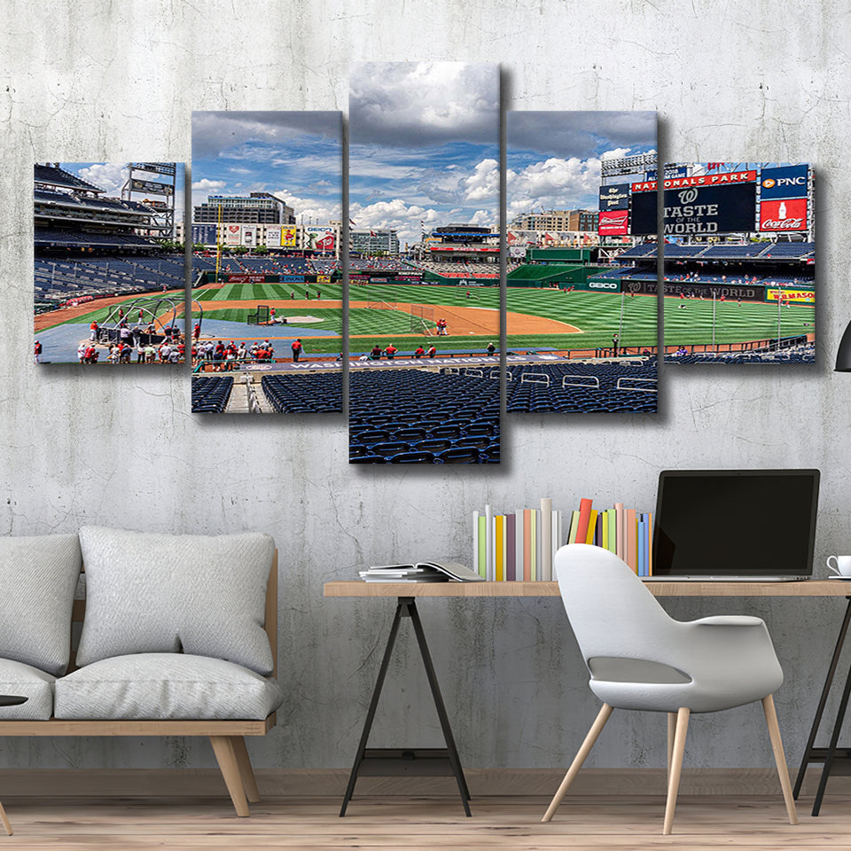 Nationals Park Stadium Canvas Prints Washington Nationals Wall Art Baseball,Multi Panels,Sport Stadium Art Prints, Fan Gift