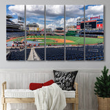 Nationals Park Stadium Canvas Prints Washington Nationals Wall Art Baseball,Multi Panels B,Sport Stadium Art Prints, Fan Gift