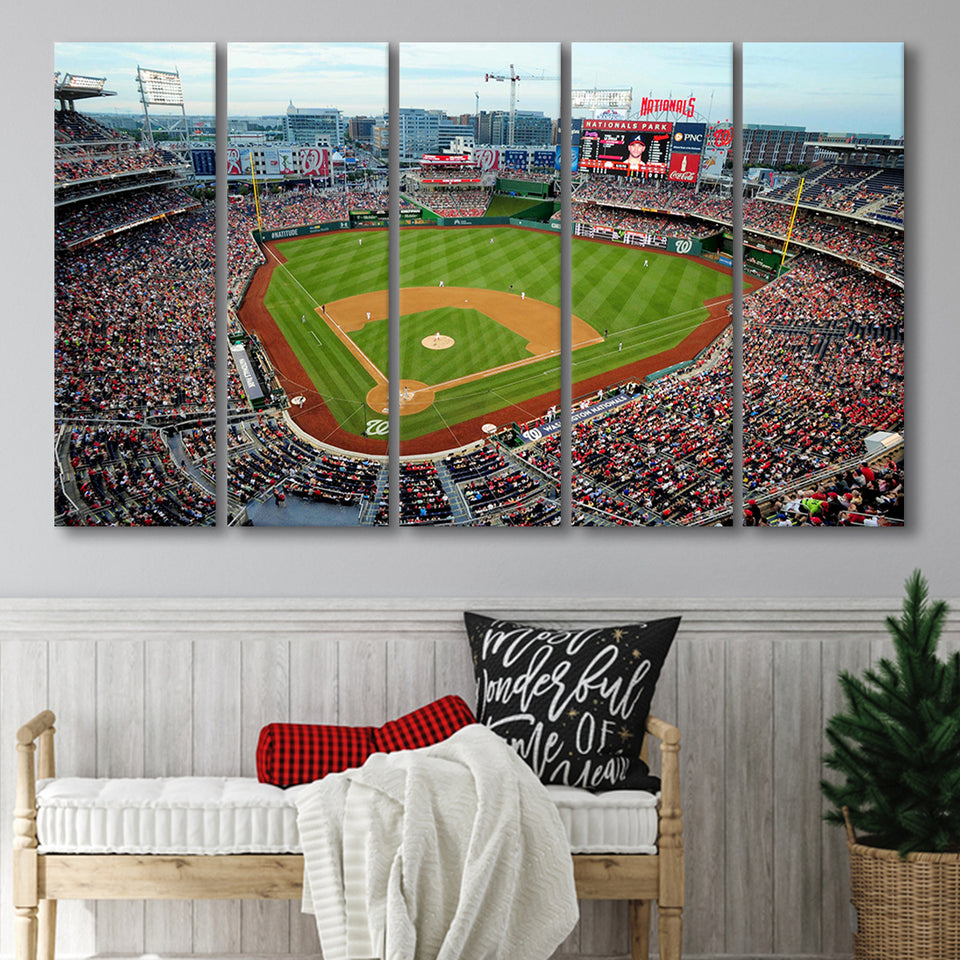 Nationals Park, Stadium Canvas, Sport Art, Gift for him, Multi Panels B, Canvas Prints Wall Art Decor