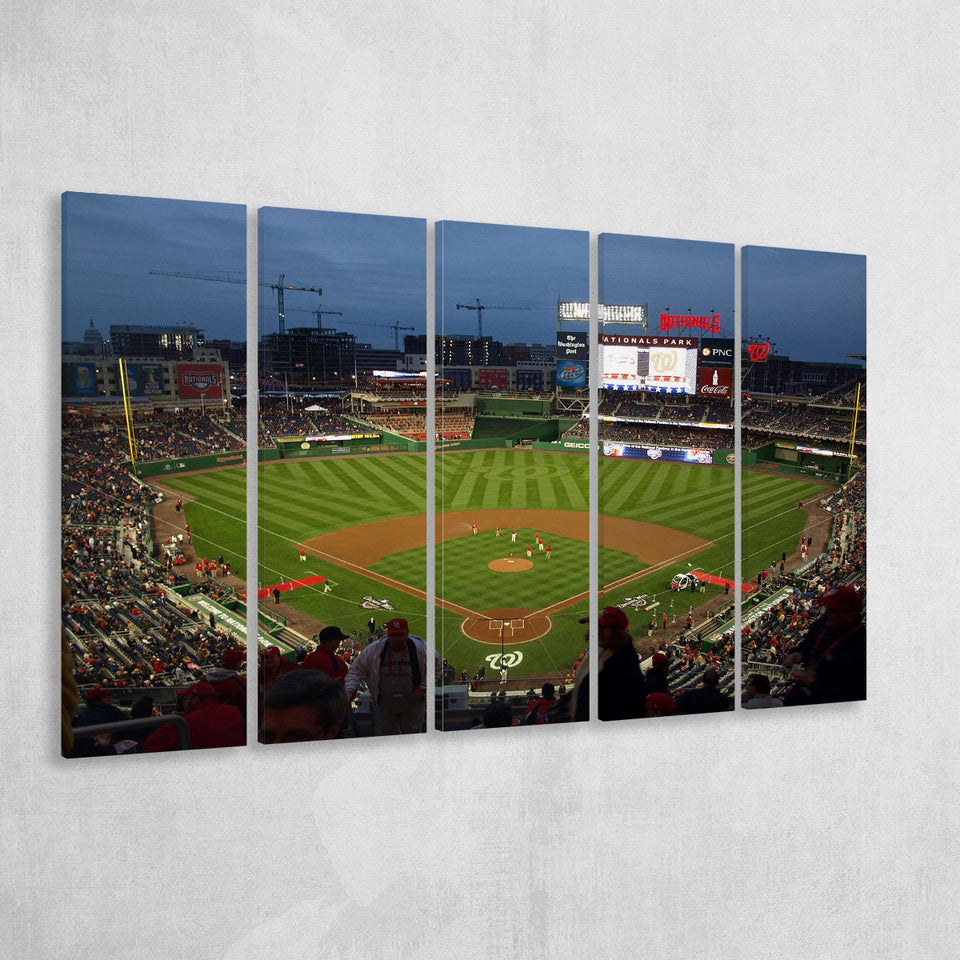 Nationals Park Stadium Canvas Prints Washington Nationals Wall Art,Multi Panels B,Sport Stadium Art Prints, Fan Gift