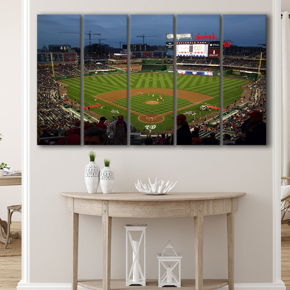 Nationals Park Stadium Canvas Prints Washington Nationals Wall Art,Multi Panels B,Sport Stadium Art Prints, Fan Gift