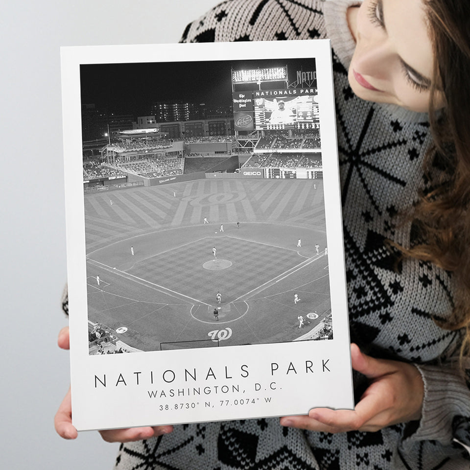 Nationals Park Washington Nationals Baseball Lovers Black And White Art Canvas Prints Wall Art Home Decor
