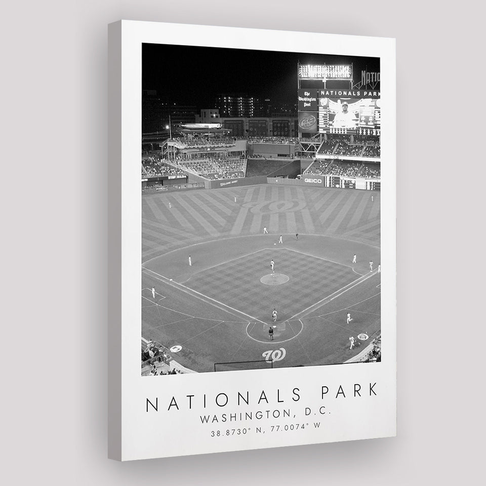 Nationals Park Washington Nationals Baseball Lovers Black And White Art Canvas Prints Wall Art Home Decor