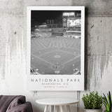 Nationals Park Washington Nationals Baseball Lovers Black And White Art Canvas Prints Wall Art Home Decor