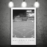 Nationals Park Washington Nationals Baseball Lovers Black And White Art Canvas Prints Wall Art Home Decor