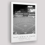 Nationals Park Washington Nationals Baseball Lovers Black And White Art Canvas Prints Wall Art Home Decor