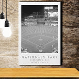 Nationals Park Washington Nationals Baseball Lovers Black And White Art Canvas Prints Wall Art Home Decor