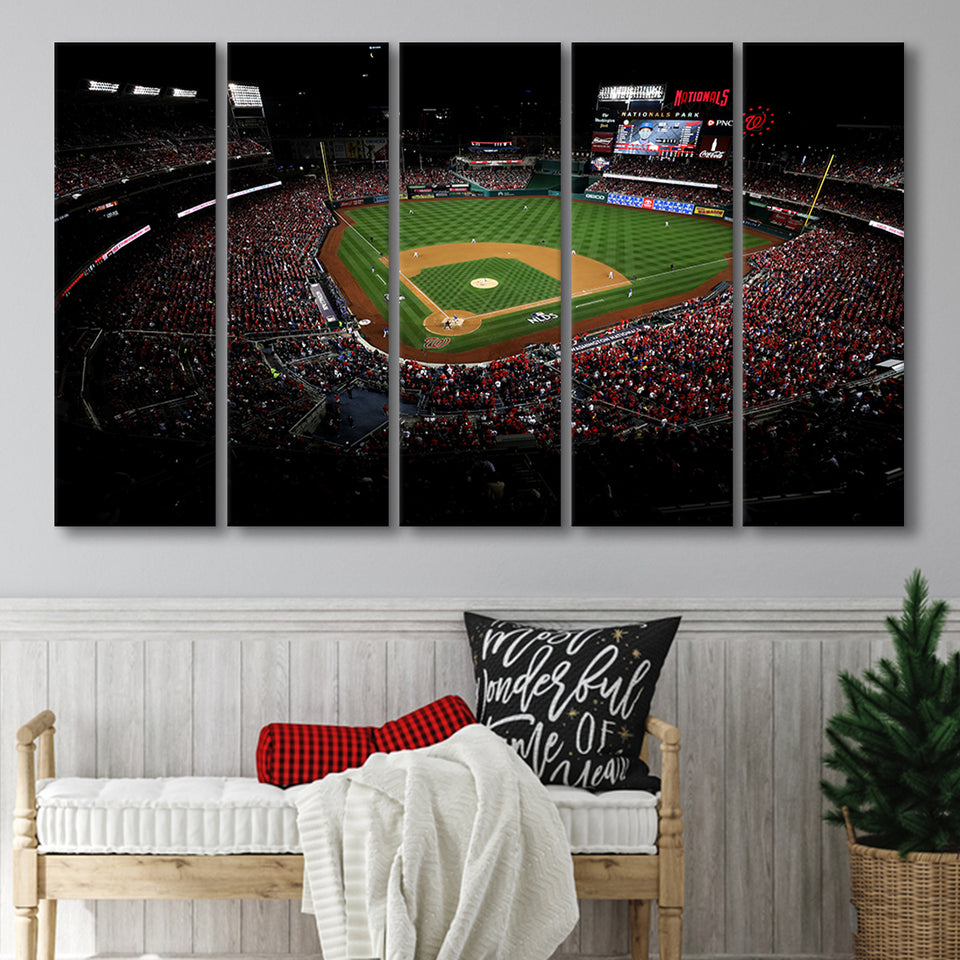 Nationals Park in Washington, Stadium Canvas, Sport Art, Gift for him, Multi Panels B, Canvas Prints Wall Art Decor