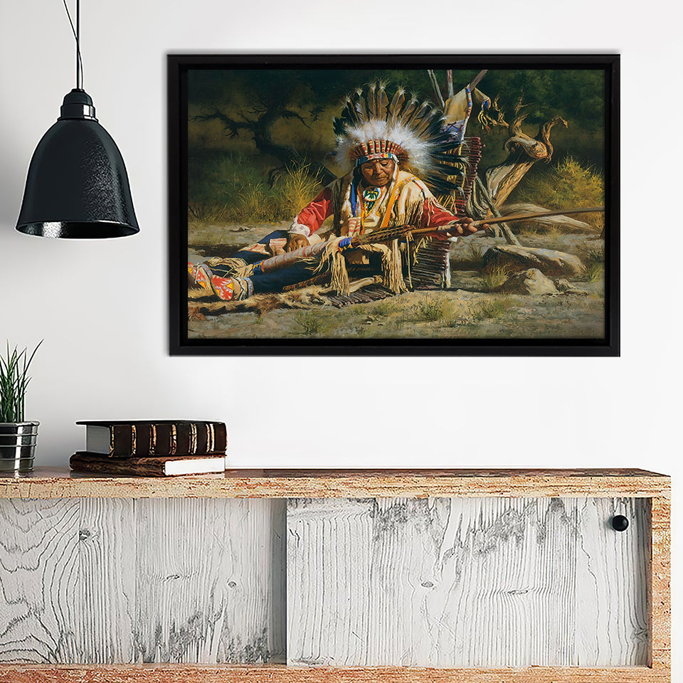Native American Hammer I Canvas Wall Art - Canvas Print, Framed Canvas, Painting Canvas