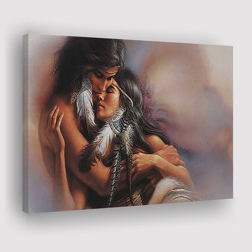 Native American Lovers American Indian Art Canvas Prints Wall Art - Painting Canvas, Painting Prints, Home Wall Decor, For Sale