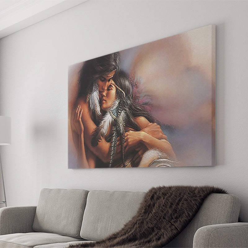 Native American Lovers American Indian Art Canvas Prints Wall Art - Painting Canvas, Painting Prints, Home Wall Decor, For Sale