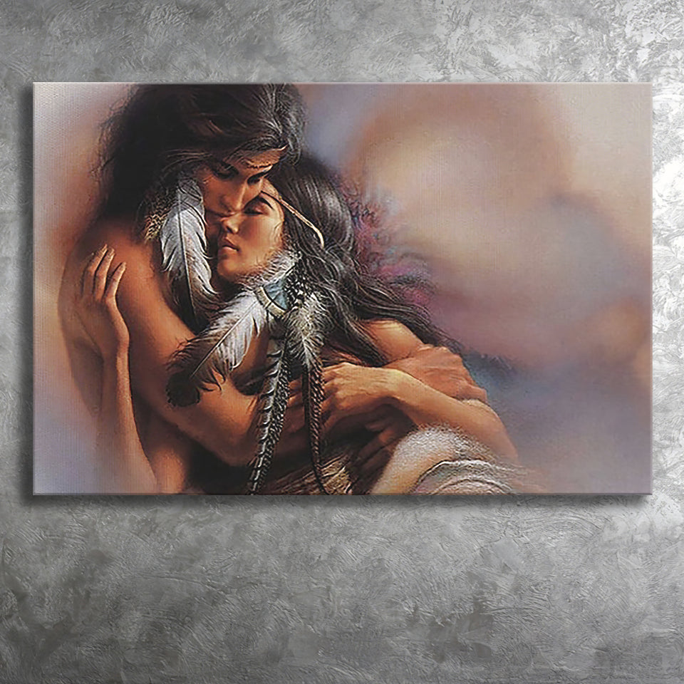 Native American Lovers American Indian Art Canvas Prints Wall Art - Painting Canvas, Painting Prints, Home Wall Decor, For Sale