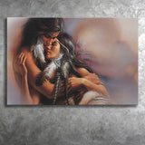 Native American Lovers American Indian Art Canvas Prints Wall Art - Painting Canvas, Painting Prints, Home Wall Decor, For Sale