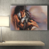 Native American Lovers American Indian Art Canvas Prints Wall Art - Painting Canvas, Painting Prints, Home Wall Decor, For Sale