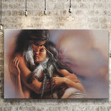 Native American Lovers American Indian Art Canvas Prints Wall Art - Painting Canvas, Painting Prints, Home Wall Decor, For Sale