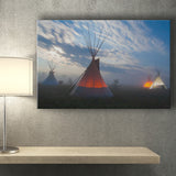 Native Indians Teepee Hut American Indian Canvas Prints Wall Art - Painting Canvas, Painting Prints, Home Wall Decor, For Sale