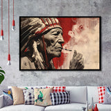 Native American Black And Red Framed Art Prints Wall Decor, Framed Picture, Large Art Prints