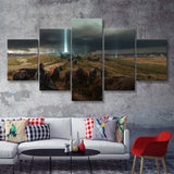 Native American Woman Fantasy Art 5 Pieces Canvas Prints Wall Art - Painting Canvas, Multi Panels, Wall Decor