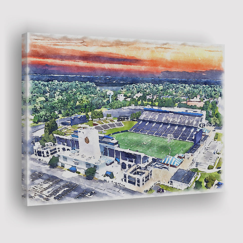 Navy Midshipmen Navy–Marine Corps Memorial Stadium Watercolor, Sport Art Prints Fan Gift, Canvas Prints Wall Art Decor