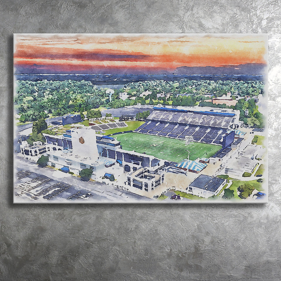 Navy Midshipmen Navy–Marine Corps Memorial Stadium Watercolor, Sport Art Prints Fan Gift, Canvas Prints Wall Art Decor