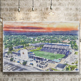 Navy Midshipmen Navy–Marine Corps Memorial Stadium Watercolor, Sport Art Prints Fan Gift, Canvas Prints Wall Art Decor