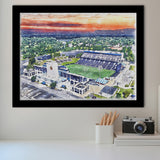 Navy Midshipmen Navy–Marine Corps Memorial Stadium Watercolor, Sport Prints Fan Gift, Framed Art Prints Wall Art Decor