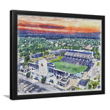 Navy Midshipmen Navy–Marine Corps Memorial Stadium Watercolor, Sport Prints Fan Gift, Framed Art Prints Wall Art Decor