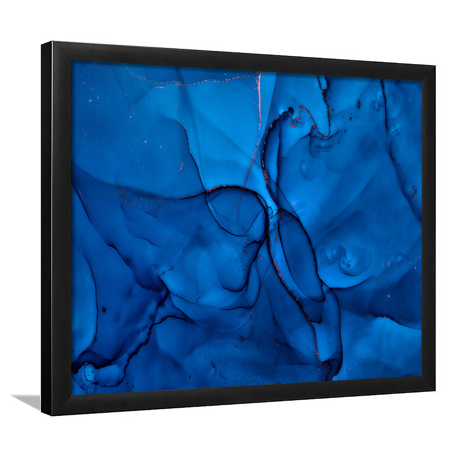 Navy Blue Marble Framed Art Prints Wall Art Decor, Framed Picture, Home Decor
