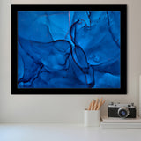 Navy Blue Marble Framed Art Prints Wall Art Decor, Framed Picture, Home Decor