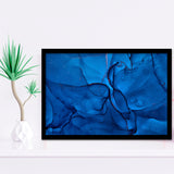 Navy Blue Marble Framed Art Prints Wall Art Decor, Framed Picture, Home Decor