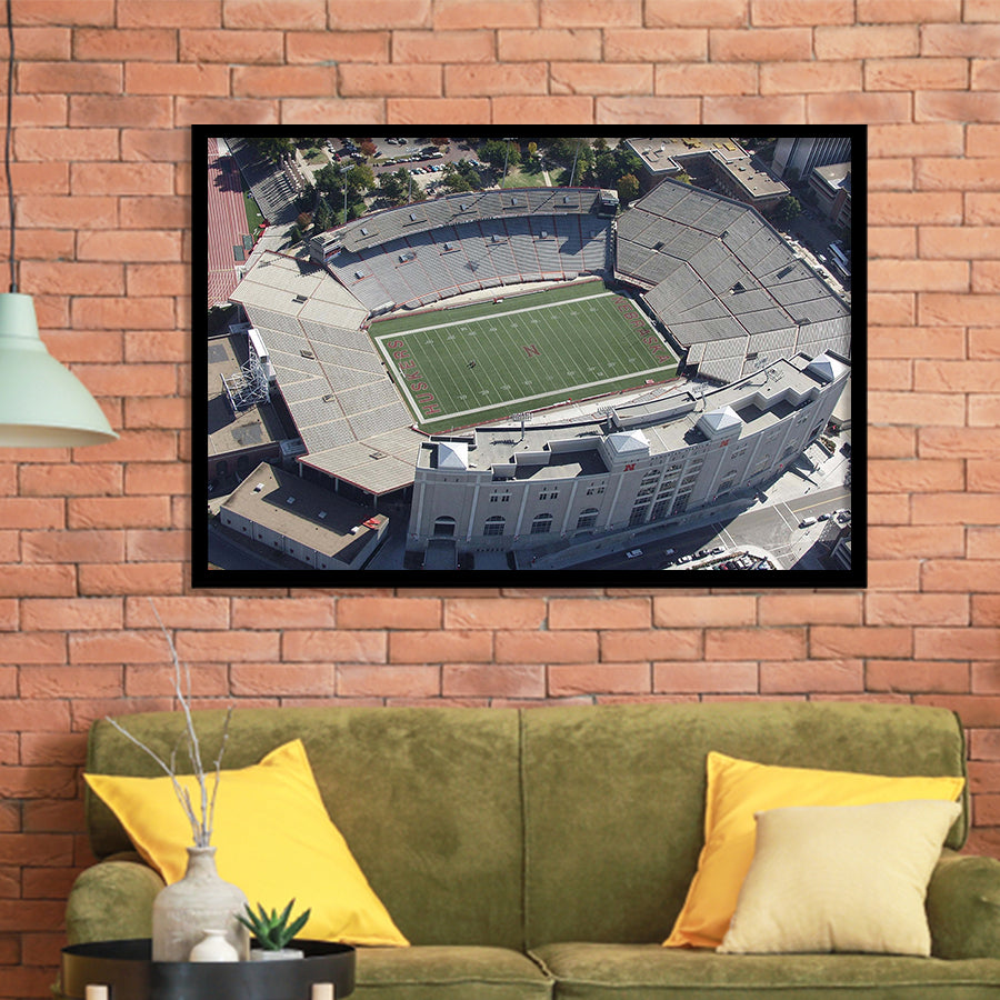 Nebraska Cornhuskers Stadium Art Prints Memorial Stadium Wall Art American,Sport Stadium Art Prints, Fan Gift, Wall Decor