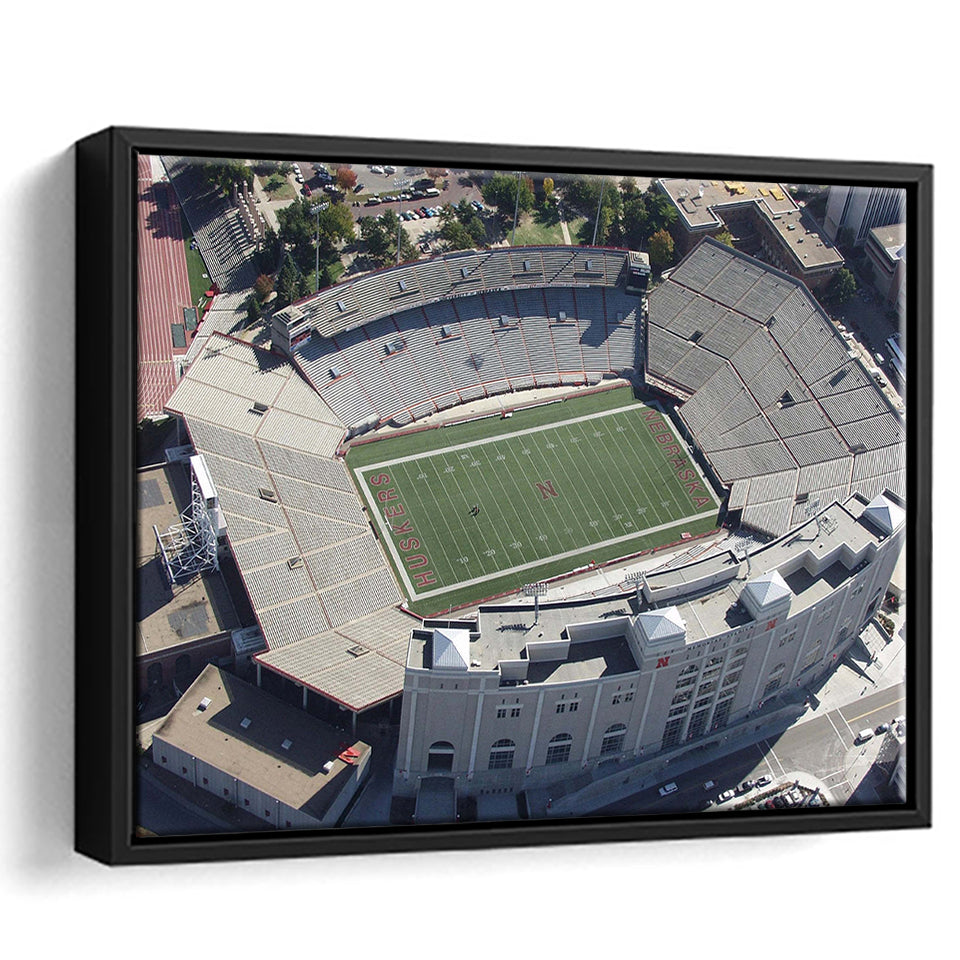 Nebraska Cornhuskers Stadium Framed Canvas Prints Memorial Stadium Wall Art American,Sport Stadium Art Prints, Fan Gift