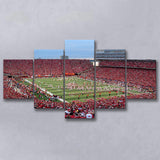 Nebraska Cornhuskers Wall Art Memorial Stadium Canvas Prints American,Multi Panels,Sport Stadium Art Prints, Fan Gift