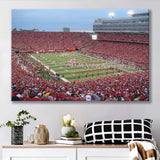 Nebraska Cornhuskers Wall Art Memorial Stadium Canvas Prints American,Sport Stadium Art Prints, Fan Gift, Wall Decor