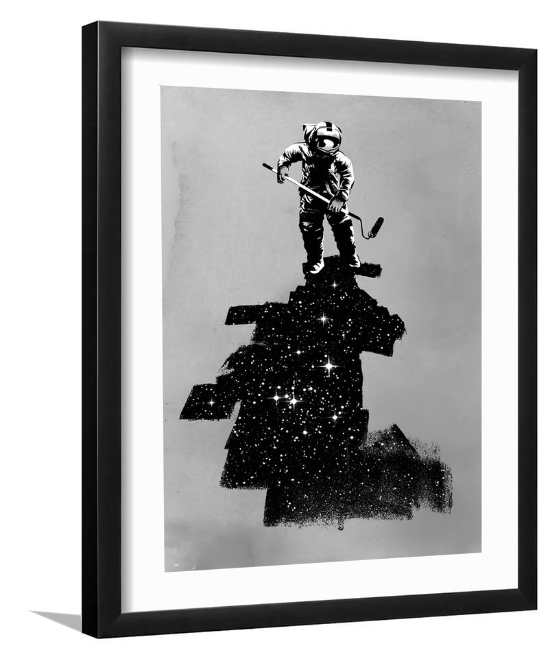 Negative Space-Black and white Art, Art Print, Plexiglass Cover